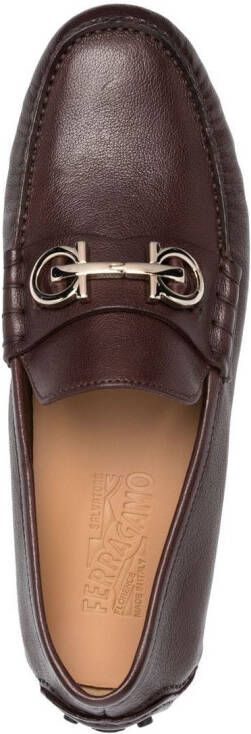 Ferragamo Loafers met horsebitdetail Bruin