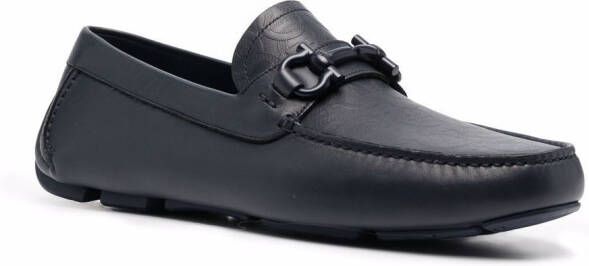 Ferragamo Loafers met logo-reliëf Blauw