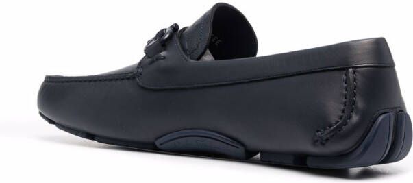 Ferragamo Loafers met logo-reliëf Blauw