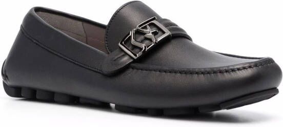 Ferragamo Loafers met logoplakkaat Zwart