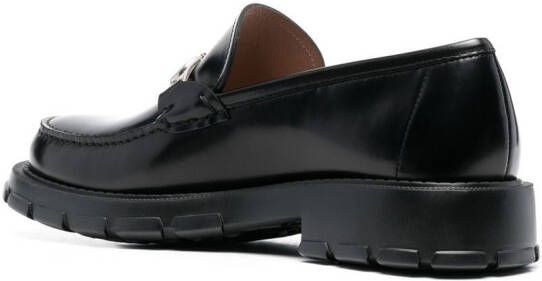 Ferragamo Loafers met logoplakkaat Zwart
