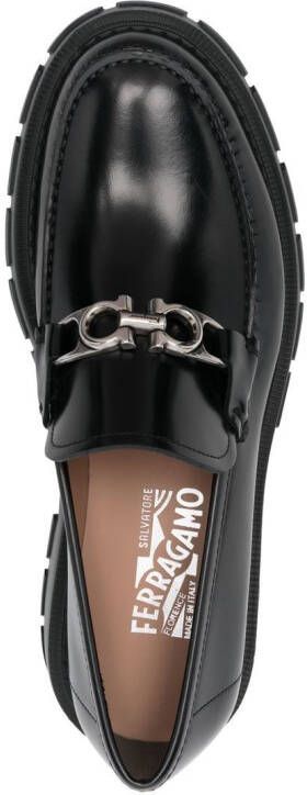 Ferragamo Loafers met logoplakkaat Zwart