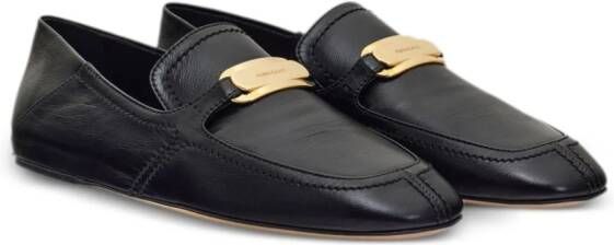 Ferragamo Loafers met logoplakkaat Zwart