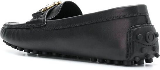 Ferragamo Loafers met logoplakkaat Zwart
