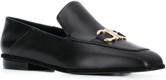 Ferragamo Loafers met vierkante neus Zwart