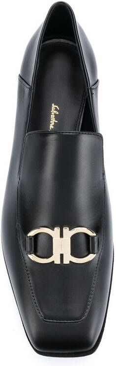 Ferragamo Loafers met vierkante neus Zwart
