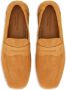 Ferragamo Suède loafers met logo-reliëf Beige - Thumbnail 4