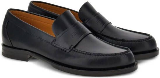 Ferragamo Leren loafers Zwart