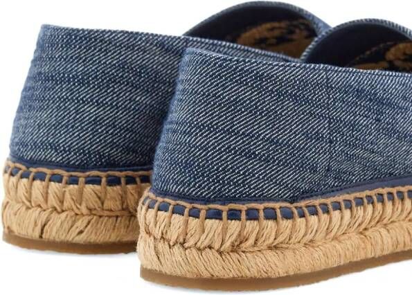 Ferragamo Espadrilles met geborduurd logo Blauw