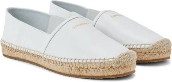 Ferragamo Espadrilles met logoprint Wit