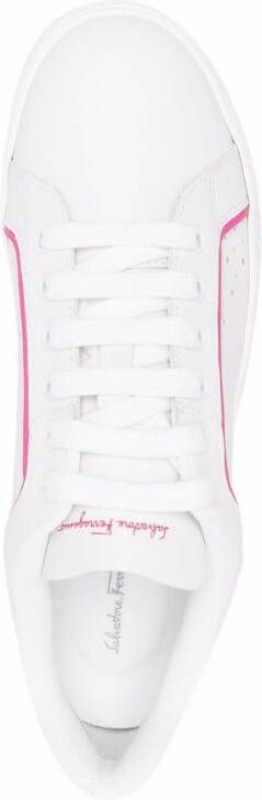 Ferragamo Manhattan sneakers met Gancini print Wit