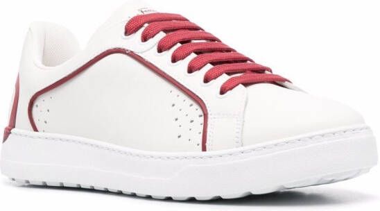 Ferragamo Manhattan sneakers met Gancini print Wit