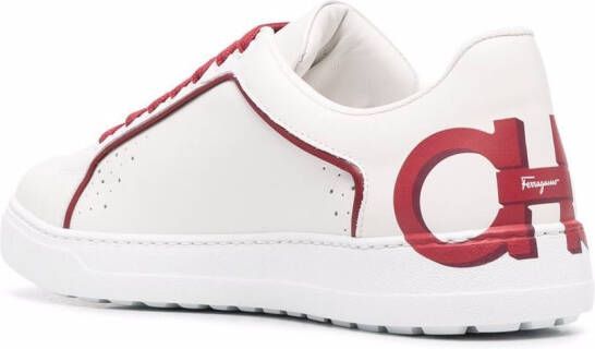 Ferragamo Manhattan sneakers met Gancini print Wit
