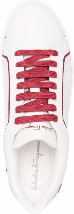 Ferragamo Manhattan sneakers met Gancini print Wit