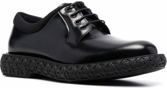 Ferragamo Mark leren derby schoenen Zwart