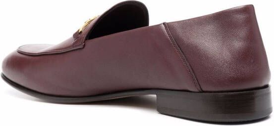 Ferragamo Melbourne Gancini loafers met gesp Rood