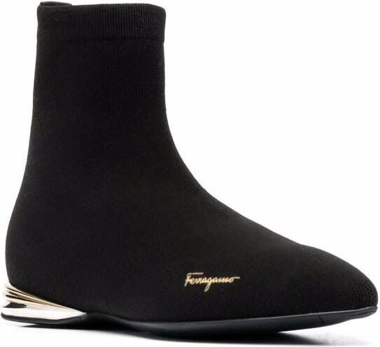 Ferragamo Missy laarzen met logo Zwart