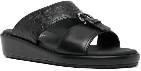 Ferragamo Murray leren sandalen Zwart