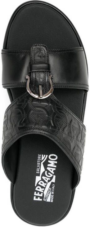 Ferragamo Murray leren sandalen Zwart