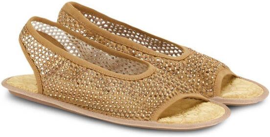 Ferragamo Nomadic Stories slingback sandalen Goud