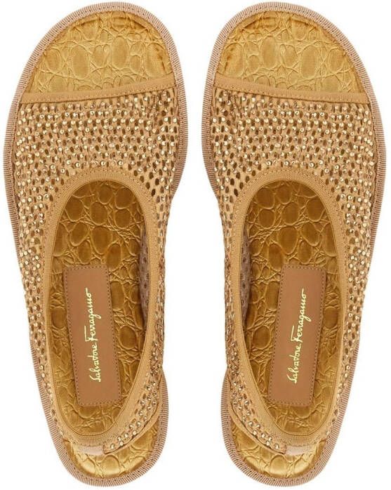 Ferragamo Nomadic Stories slingback sandalen Goud