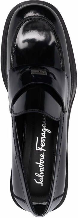 Ferragamo Nyx lakleren loafers Zwart