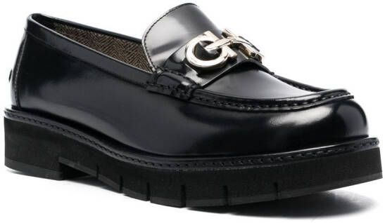 Ferragamo Ofelia Gancini horsebit loafers Zwart