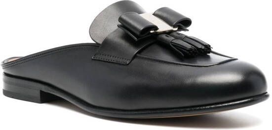 Ferragamo Onofria leren muiltjes Zwart