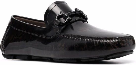 Ferragamo Paris leren loafers Bruin