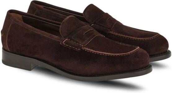 Ferragamo Penny loafers met ronde neus Bruin