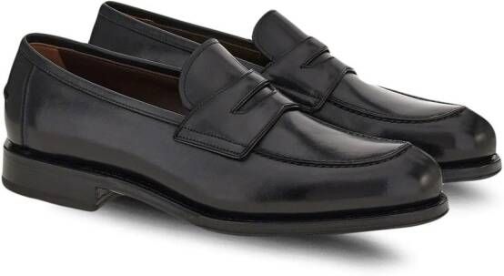 Ferragamo Penny loafers met ronde neus Zwart