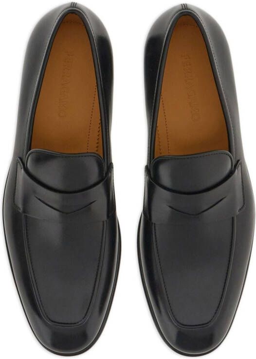 Ferragamo Leren loafers Zwart