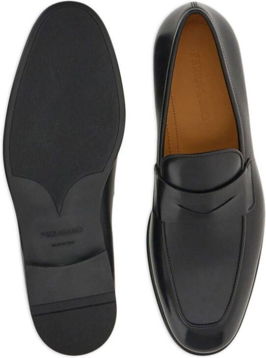 Ferragamo Leren loafers Zwart