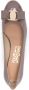 Ferragamo 30 mm pumps met blokhak en strikdetail Bruin - Thumbnail 4