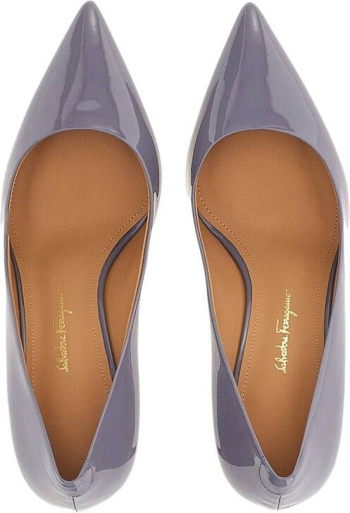 Ferragamo Pumps met puntige neus Blauw