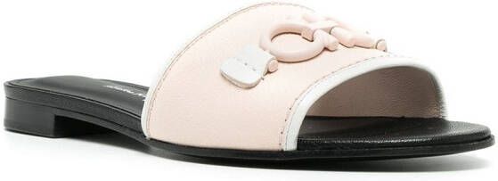 Ferragamo Rhodes sandalen met Gancini logo Zwart