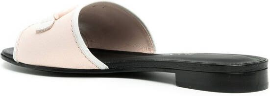Ferragamo Rhodes sandalen met Gancini logo Zwart