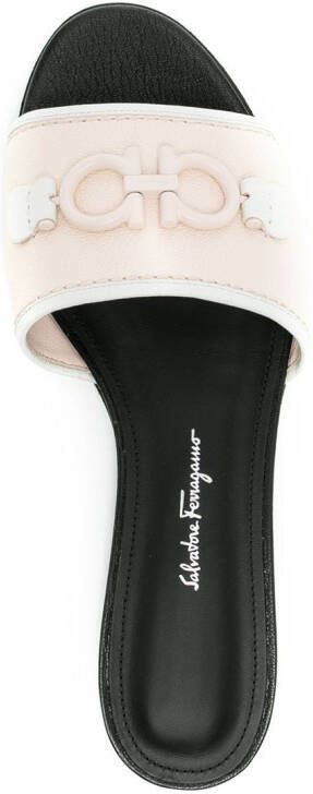 Ferragamo Rhodes sandalen met Gancini logo Zwart