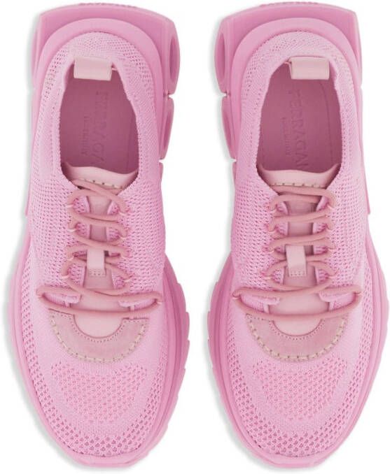 Ferragamo Gancini low-top sneakers Roze