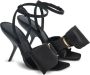 Ferragamo Sandalen met asymmetrische strik Zwart - Thumbnail 2