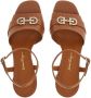 Ferragamo Sandalen met Gancini plakkaat Bruin - Thumbnail 4