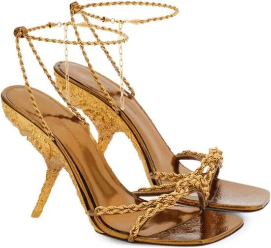 Ferragamo Sandalen met juwelen Goud