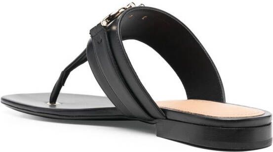 Ferragamo Sandalen met logoplakkaat Zwart