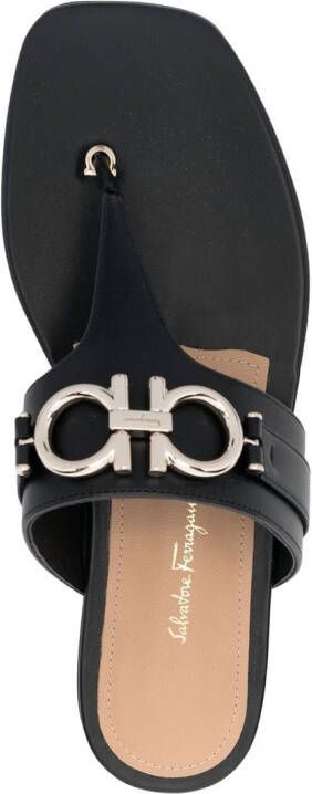 Ferragamo Sandalen met logoplakkaat Zwart