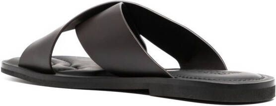 Ferragamo Sandalen met logoplakkaat Zwart