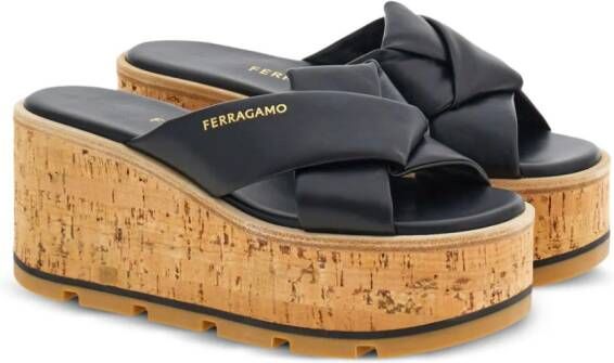 Ferragamo Sandalen met logoprint Zwart