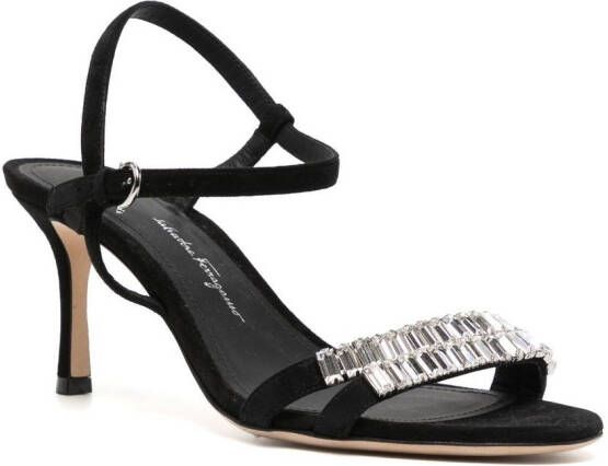 Ferragamo Sandalen met open neus Zwart