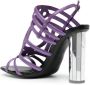 Ferragamo Sandalen met spiegelende hak Paars - Thumbnail 3