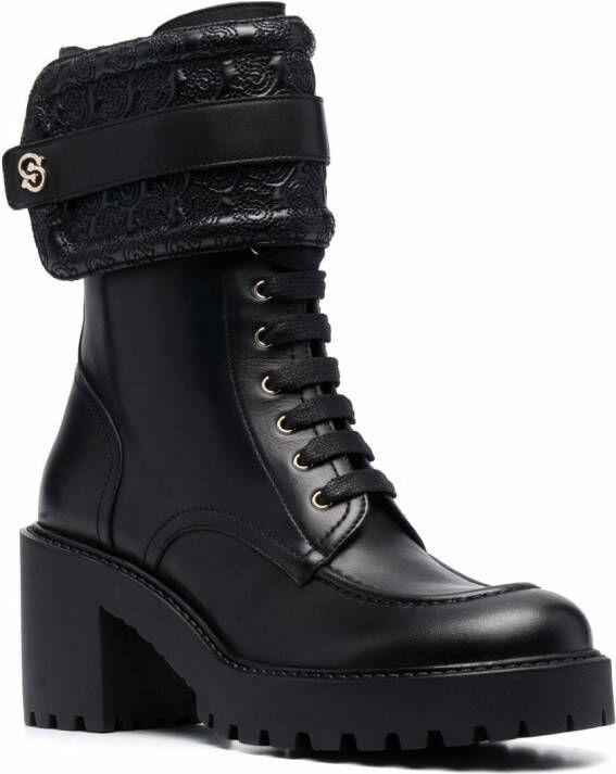 Ferragamo Shiraz leren laarzen Zwart
