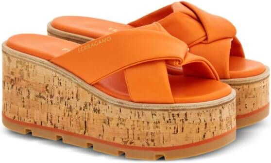 Ferragamo Slippers met geknoopt detail Oranje